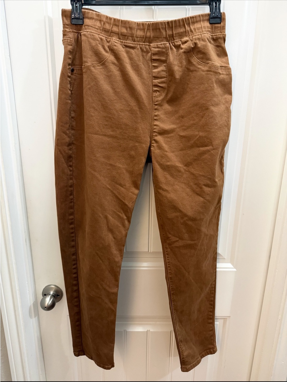 Reba Brown  stretch Pants with Elastic  comfort Waistband size 14 western